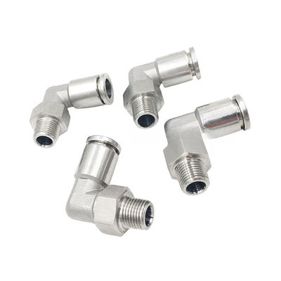 Eintritts-Pneumatik-Fittings SUS 316L 90° rechten Winkel Rohrverbindung KQG2L06-01S