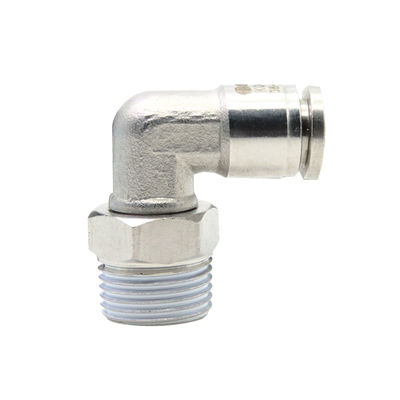 Eintritts-Pneumatik-Fittings SUS 316L 90° rechten Winkel Rohrverbindung KQG2L06-01S