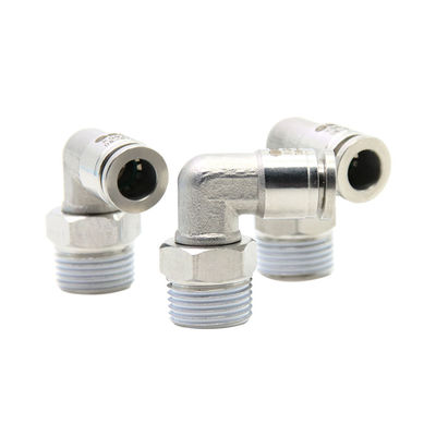 Eintritts-Pneumatik-Fittings SUS 316L 90° rechten Winkel Rohrverbindung KQG2L06-01S