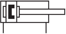 FESTO-Zylinder, Kolbenstange, mit inneren Gewinde ADVU-12-5-P-A