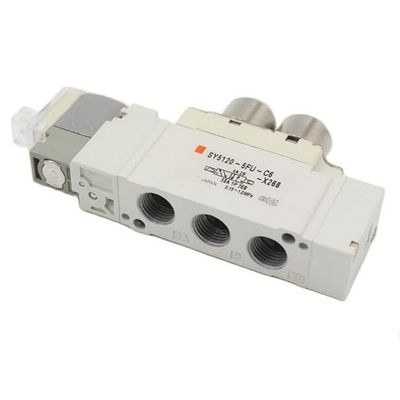 SMC-Solenoidventil SY5220-6LZD-C8 2 Positionen doppelter Einberührungsanschluss Größe ø8 DC12V