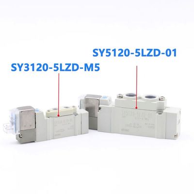 SMC SY3420-5LZD-C8 Solenoidventil 3 Position Abgaszentrum DC24V Portgröße Ø8