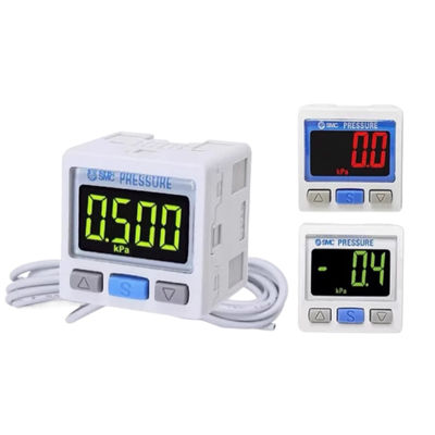 SMC Digitale Druckschalter ZSE30A-01-A Vakuumdruck R1/8 2-Farbbildschirm NPN Offener Sammler 2 Ausgänge