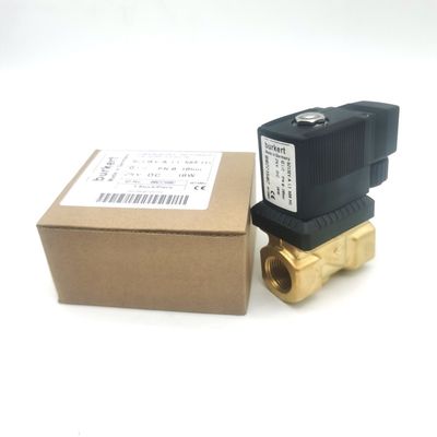 Burkert 00221654 6213 Typ G1/2 2/2 Normal geschlossen 1.3 Durchflussloch, EPDM versiegelt -30 ~ + 90 ° C Messingventilkörper DC24V 8W 0-10bar