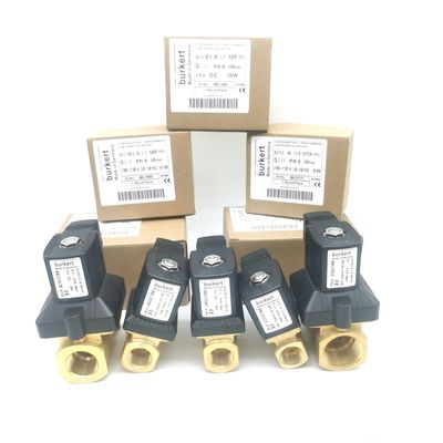 00125370 Magnetventil burkert 6014 C Direktwirkende Unterplattenanschluss Normal geschlossen 2.0 Durchflussloch AC220V 8W Messingventilkörper 0~10bar
