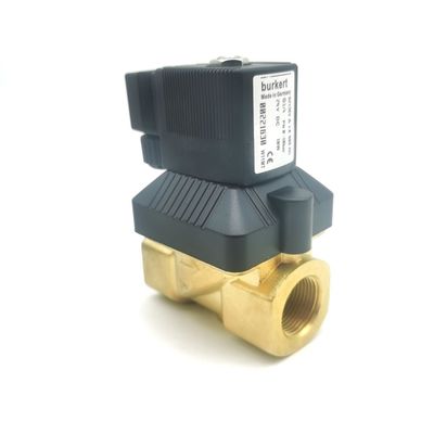 00125370 Magnetventil burkert 6014 C Direktwirkende Unterplattenanschluss Normal geschlossen 2.0 Durchflussloch AC220V 8W Messingventilkörper 0~10bar