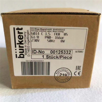 NBR-Dichtung Messing-Körper Burkert Solenoid-Steuerventil 00125332 6014
