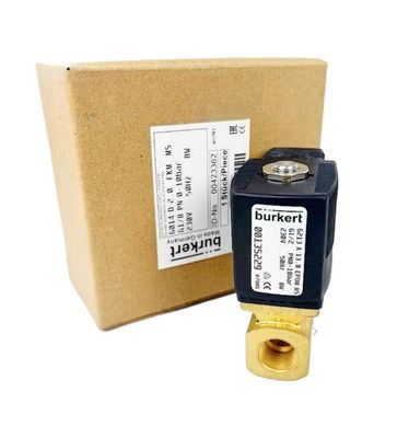 Messingkörper Burkert Solenoidventil 00308503 DC24V 8W G3/4 2/2 Normal geschlossen 20 Durchflussloch 5404 Typ 1-32 Bar