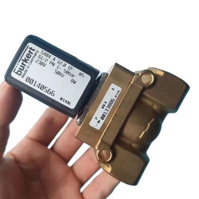 Messingkörper Burkert Solenoidventil 00308503 DC24V 8W G3/4 2/2 Normal geschlossen 20 Durchflussloch 5404 Typ 1-32 Bar
