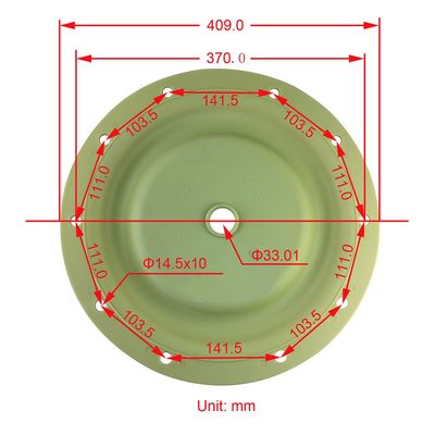 96475-A 96476-T Pulsventil Diaphragma Ingersoll Rand Santoprene PTFE