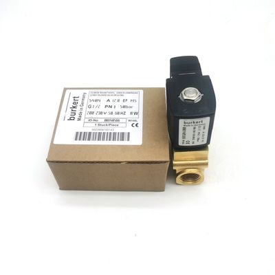 Industrielles Elektromagnetikventil 00085337 G1 1/4 2/2 Normal geschlossen 32 Durchflussloch FKM (Fluorkautschuk) Versiegelter Messingventilkörper AC24V 8W 1-25bar