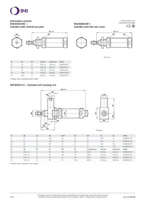 NORGREN Edelstahl RM/8016/M/15 Fasskolben Pneumatischer Zylinder 16Bore ISO Roundline Serie Doppelwirkungsoperation für den Betrieb