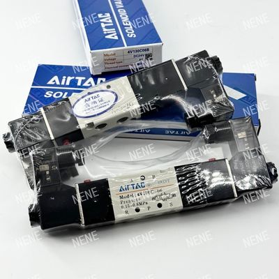 5 Weg 3 Position 4V130E-06 Luftflüssigkeit AIRTAC Solenoidventil mit Aluminiumlegierungskörper