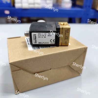 Burkert 00125334 Zwei-Position-Drei-Wege-Solenoidventil 6014 Serie C normal geschlossen G1/8 Messingventilkörper