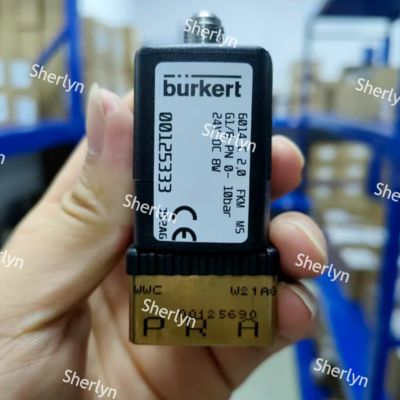 Burkert 00125334 Zwei-Position-Drei-Wege-Solenoidventil 6014 Serie C normal geschlossen G1/8 Messingventilkörper