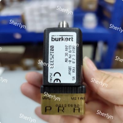Burkert 00125334 Zwei-Position-Drei-Wege-Solenoidventil 6014 Serie C normal geschlossen G1/8 Messingventilkörper