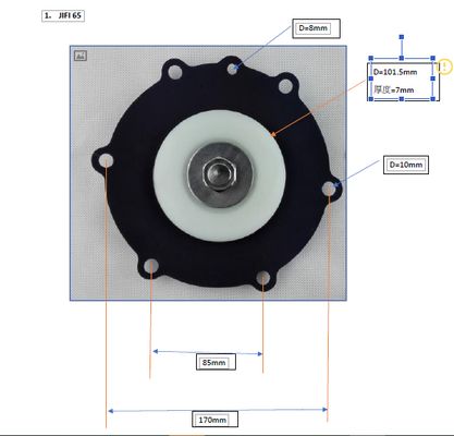 2.5'' Diaphragma-Reparatur-Kit für das Pulsventil JISI65 JIFI65 JIHI65