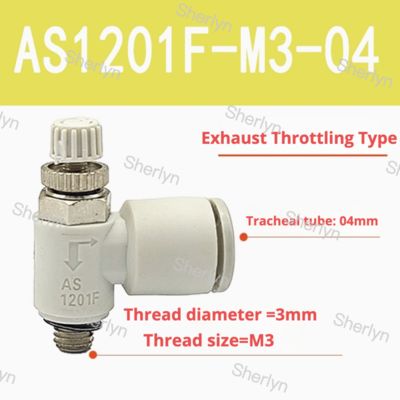 SMC Type Tracheal Joint Throttling Speed Control Valve AS1201F-M5-04