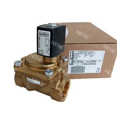 Burkert Magnetventil 00221849 6281 G3/4 2/2 Normalerweise geschlossen 13,0 Durchgang NBR-gedichtet Messingventilgehäuse AC220V 8W 0,2-16bar -10~+80 ℃