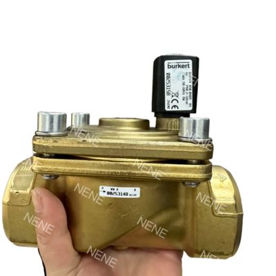 Burkert Magnetventil 00221857 6281 Typ G1 2/2 Normalerweise geschlossen 25,0 Durchgangsloch NBR-Dichtung Messingventilgehäuse AC24V 8W