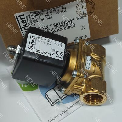 Operating Voltage Burkert Solenoid Valve Brass Body 00253158 6281 G2 2/2 Normally Closed 50.0 Flow Hole AC220V 8W 0.2-16bar -10~+80 ℃