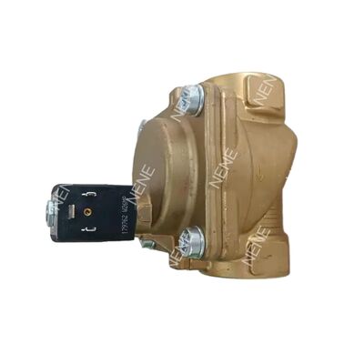00322509 6281 G3/8 2/2, Usually Closed With Manual Control 10.0 Flow Hole AC24V 8W 0.2-16bar -10~+80 ℃ NBR Seal Material Burkert Solenoid Valve Brass Body