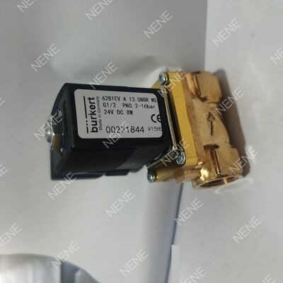 Hochtemperatur-Magnetventil BURKERT Typ 6281 00322512 G1/4 2/2 Normalerweise geschlossen Messingkörper FKM-Dichtung 10,0 Öffnung AC24V 8W 0,2-16bar 0 bis +120°C