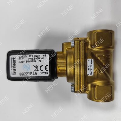 FKM Dichtungsventil BURKERT Typ 6281 00221869 G3/8 Port 2/2 Normal geschlossen Messingkörper 13.0 Öffnung AC24V 8W 0.2-16bar 0 bis +120°C