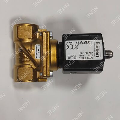 Hochtemperatur-Magnetventil mit großem Durchgang BURKERT Typ 6281 00221879 G3/4 2/2 NC Messingkörper FKM-Dichtung 20,0 Durchgang AC220V 8W 0,2-16bar 0 bis +120°C