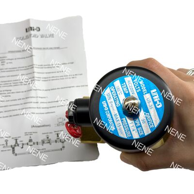 US-40 Messingkolben Normalerweise geschlossenes Magnetventil UNID 1 1/2" Bohrung 30 mm -5°C ~ 185°C