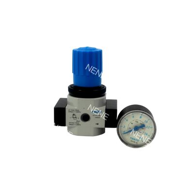 LR-3/8-D-MINI Festo 162580 mit Manometer 0,5-12 Bar Druckluftregler aus Zinklegierung G3/8 1700L/min abschließbarer Drehknopf direkt gesteuerter Membranregler