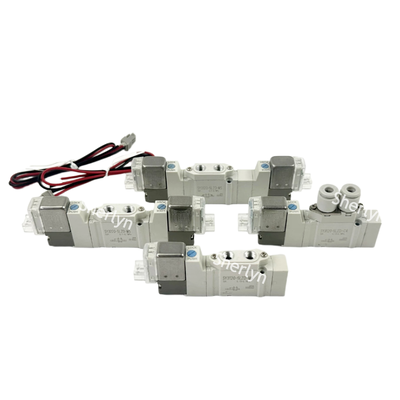 Einheitliche Einheit mit Körperport, Cv-Wert 0,19 für Zylinderantrieb mit kleiner bis mittlerer Bohrung, SMC SY3120-5LZD-C8 Φ8 Push-in-Solenoidventil, mit LED-Indikator, Überspannungsschutzkreis und manueller Überschreitung