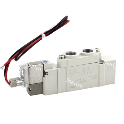 Φ4 Einpumpen, 12V Gleichspulen mit Pilotlicht, SMC SY3120-6LZD-C4 Solenoidventil, geeignet für Hochzyklusverpackungsmaschinen und Robotergreifsysteme.