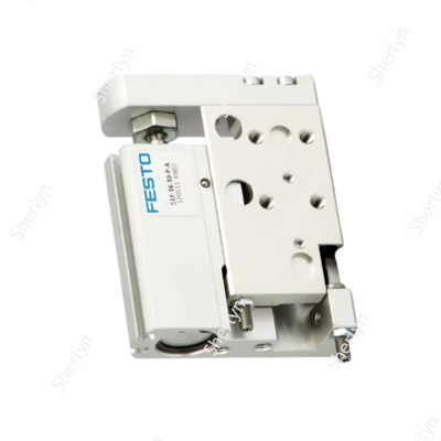 Raumoptimierter Mini-Linearantrieb FESTO SLF-10-30-P-A 170507, 10Bore 30Takt Oxidiertes Aluminium Kugellager Geführter Zylinder mit einstellbarem Endstop-Kissen