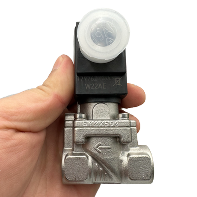 EPDM-Dichtungsmaterialien G1/4′′ Pneumatisches Magnetventil 24V Gleichstrom 2-Wege-normal geschlossenes Ventil und 2-Wege-normal geöffnetes Ventil Funktion 00322541