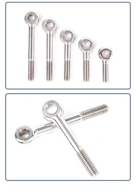 M10 M10*40 M10*110 Vollgewinde Edelstahl-Augenschraube, Nennlänge 100 mm bis 300 mm, langlebiges, korrosionsbeständiges Hardware-Befestigungselement