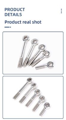 M6 M8 M10 M12 M16 M20 Gewindedurchmesser Edelstahl-Augenschraube, Standard-Gewindesteigung, langlebige, korrosionsbeständige Hochleistungs-Hardware