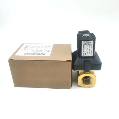 Burkert Typ 6213 Servomembran-Magnetventil 00221631 AC24V 8W, G3/4 Innengewinde 2/2 normalerweise geschlossenes Messinggehäuse, 20-mm-Durchflussöffnung NBR-Dichtung, -10~80°C 0-10 Bar Gas-Flüssigkeitssteuerung