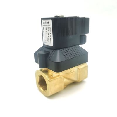 Original Burkert Typ 6213 Solenoidventil 00221621 AC220V 8W, G3/4 2/2 Weg Normal geschlossenes Messingventil, 13 Durchflussöffnung NBR-Dichtung, -10 ~ 80 °C 0-10 Bar mittlere Steuerung