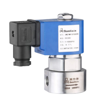 H4S005B02-DC-24 PEEK-Dichtungsmaterial 1/4'Portgröße 24VDC 2-Wege NC Öffnungsgröße 0,5 mm Hochdruck-Solenoidventil SS316