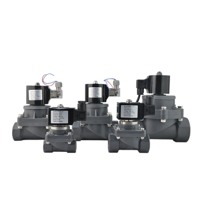 1-1/4' Port Größe FF1C32B32 32mm Öffnungsgröße CPVC Körper Pneumatisches Solenoidventil 2-Wege NC Alkali-kompatibles Ventil