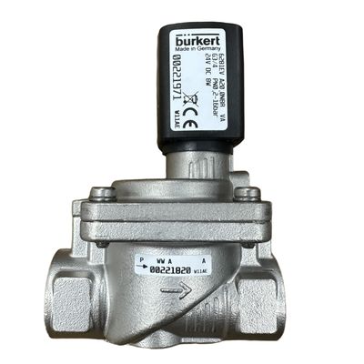 Bürkert 6281 Serie Handhebelventil 2/2 Wege NC Servo-Membran-Magnetventil G3/4 Anschluss Korrosionsbeständiger Edelstahl FKM Dichtung 20mm Durchfluss 00323977 00323978