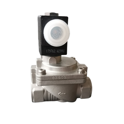 Breite Temperaturbeständigkeit Industrielles Magnetventil-Aggregat Burkert 00222016 00222017 00222018 Typ 6281 Servobetätigtes Design G1 Anschluss G1/2 NC Edelstahl Material EPDM-Dichtung