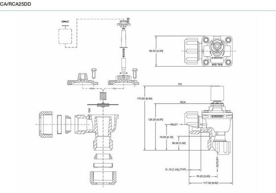 GOYEN CA25DD 1-Zoll-Winkel-Membranventil K2501 K2503