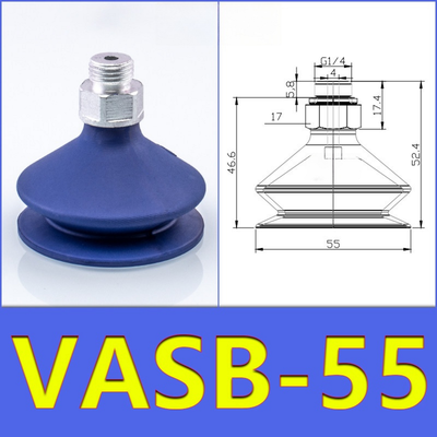 FESTO VASB55 Robotic Vacuum Gripper Bellows Suction Cup White Silicone Black NBR Blue NBR Flexible Adaptation For Uneven Inclined Surfaces Automation Line