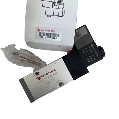 NAMUR Montiertes Elektromagnetikventil IMI NORGREN VCB22C517A-AE219J G1/4 AC220V 5/2 Einzelschaltventil zur Pneumatischen Richtregelung für Aktoren