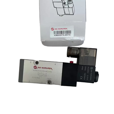 NAMUR Montiertes Elektromagnetikventil IMI NORGREN VCB22C517A-AE219J G1/4 AC220V 5/2 Einzelschaltventil zur Pneumatischen Richtregelung für Aktoren