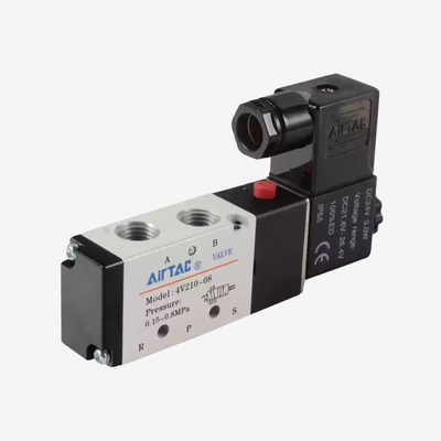 Airtac 4V110-M5 5/2-Wege intern gesteuerte pneumatische Magnetventil M5 Gewindeanschluss IP65 Schutz 0,15-0,8 MPa Arbeitsdruck 1,2 MPa Prüfdruck Keine Schmierung erforderlich
