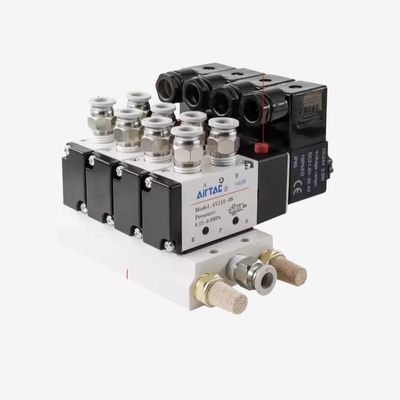 Airtac 4V310-08 Industrielles Luftmagnetventil Gute Dichtungsstabilität Niedriger Anlaufdruck Geeignet für Automatisierungs-Fließband-Pneumatiksteuerungssystem