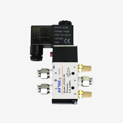 Airtac 4V310-08 Industrielles Luftmagnetventil Gute Dichtungsstabilität Niedriger Anlaufdruck Geeignet für Automatisierungs-Fließband-Pneumatiksteuerungssystem